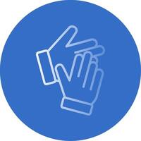 Clapping Flat Bubble Icon vector