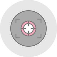 Focus Line Filled Light Icon vector