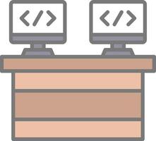 Pair Line Filled Light Icon vector