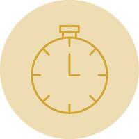 Timer Line Yellow Circle Icon vector
