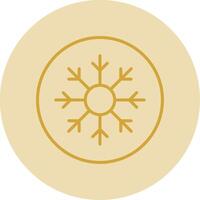 Frost Line Yellow Circle Icon vector