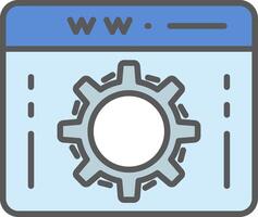 Web Optimization Line Filled Light Icon vector