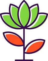 Lotus Flower filled Design Icon vector