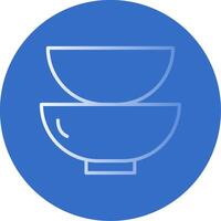 Dishes Flat Bubble Icon vector