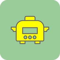 Slow Cooker Filled Yellow Icon vector