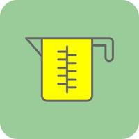Measuring Jug Filled Yellow Icon vector