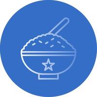 arroz plano burbuja icono vector