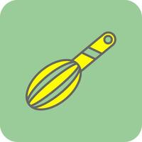 Whisk Filled Yellow Icon vector