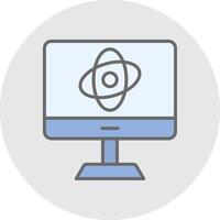 Computer Science Line Filled Light Icon vector