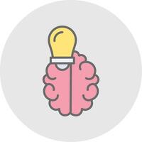 Intelligence Line Filled Light Icon vector