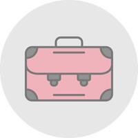Briefcase Line Filled Light Icon vector