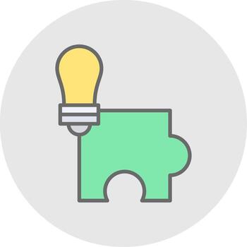 problema resolviendo línea lleno ligero icono vector