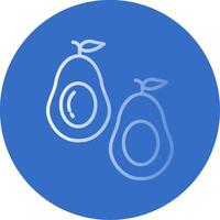 Avocado Flat Bubble Icon vector