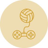 Ball Line Yellow Circle Icon vector