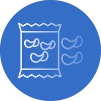 Chips Flat Bubble Icon vector