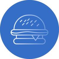 Burger Flat Bubble Icon vector