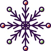 Snowflake filled Design Icon vector
