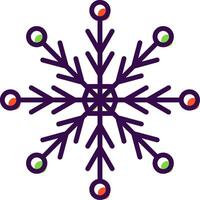 Snowflake filled Design Icon vector