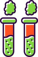 Test Tubes filled Design Icon vector