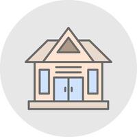 House Line Filled Light Icon vector