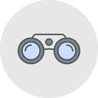 Binoculars Line Filled Light Icon vector