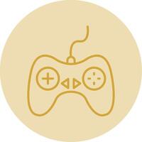 Controller Line Yellow Circle Icon vector