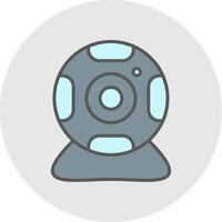 Web Cam Line Filled Light Icon vector