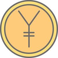 Yen Line Filled Light Icon vector