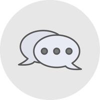 Messages Line Filled Light Icon vector