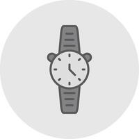 reloj línea lleno ligero icono vector