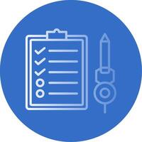 Check List Flat Bubble Icon vector