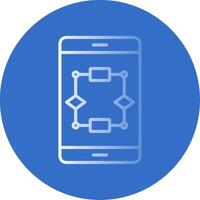 Algorithm Flat Bubble Icon vector