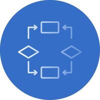 Algorithm Flat Bubble Icon vector