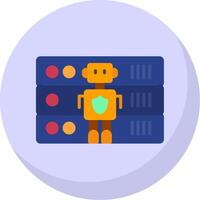 Secure Data Flat Bubble Icon vector