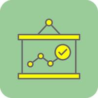Presentation Filled Yellow Icon vector