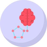 Artificial Intelligence Flat Bubble Icon vector