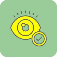 ojo lleno amarillo icono vector