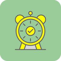 Alarm Filled Yellow Icon vector