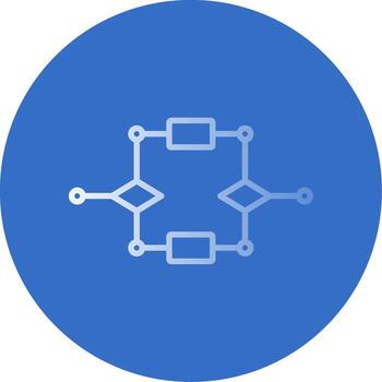 Algorithm Flat Bubble Icon vector