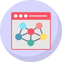 Network Flat Bubble Icon vector