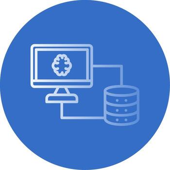 Database Flat Bubble Icon vector