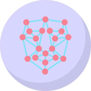 artificial inteligencia plano burbuja icono vector