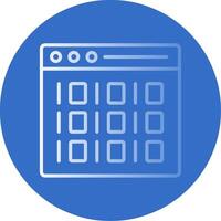 Binary Flat Bubble Icon vector