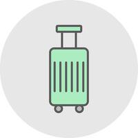 equipaje línea lleno ligero icono vector