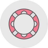 Rubber Ring Line Filled Light Icon vector