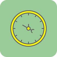 Clock Filled Yellow Icon vector