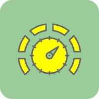 Thermostat Filled Yellow Icon vector