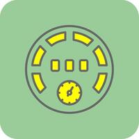 Gauge Filled Yellow Icon vector