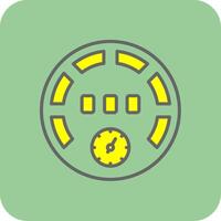 Gauge Filled Yellow Icon vector