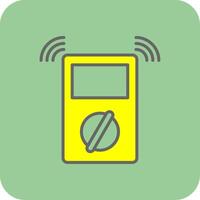 Metre Filled Yellow Icon vector